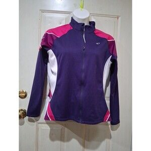 PEARL IZUMI Size L Womens Purple Full Zip Stand Collar Cycling Track Jacket 235